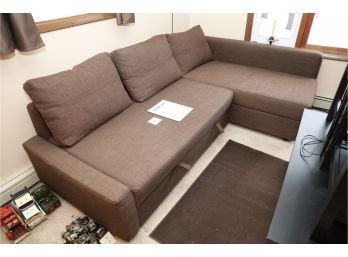 IKEA Modern Sofa With Pull Out Extension, And Storage Area