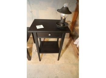 Night Stand Table With One Drawe And Lantern Light