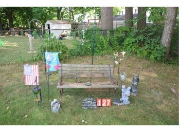 BENCH AND OUTDOOR RELATED DECOR - MARKED 127