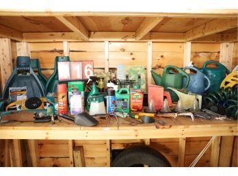 GARDEN RELATED LOT - ALL ON SHELF - MARKED 116 - MUST TAKE ALL