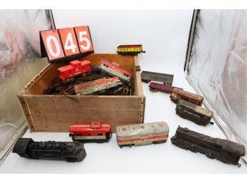 VINTAGE TRAINS AND TRACKS LOT - MARKED 45