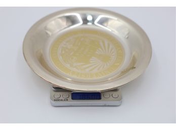 186 GRAMS / SOLID STERLING SILVER INLAID WITH 24KT GOLD - MARKED 37