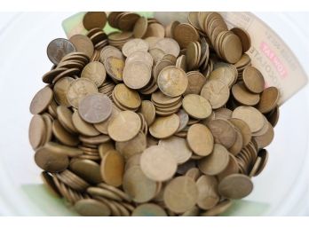OVER 10 POUNDS OF UNSEARCHED WHEAT PENNIES! MARKED 64