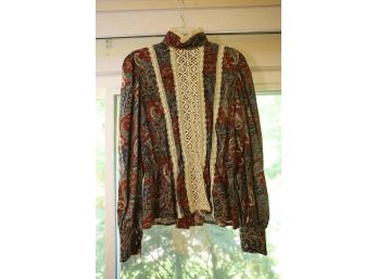 VINTAGE VICTORIAN STYLE EAST SIDE CLOTHING SHIRT - MARKED 91