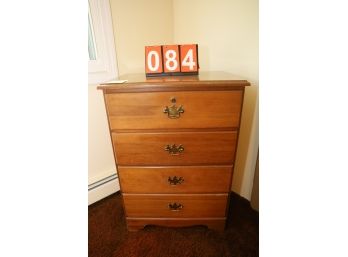 SOLID WOOD CHEST OF DRAWERS - MARKED 84