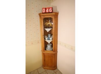 CORNER CABINET WITH ALL CONTENTS - MARKED 46