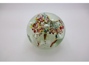 GLASS PAPER WEIGHT - MARKED 2