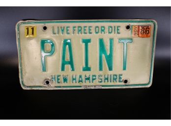 ' PAINT ' NEW HAMPSHIRE VANITY PLATE - MARKED 19