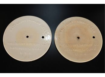 TWO VINTAGE WATERBURY PRIMARY CELL'S - MARKED 60