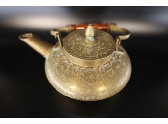 UNIQUE ASIAN TEAPOT AND LID - MARKED 21