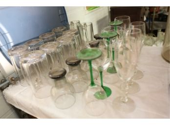LOT 65 - GLASSES ON SHELF