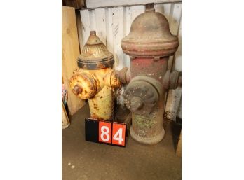 LOT 84 - 2 VINTAGE HARD TO FIND FIRE HYDRANTS - NEW YORK!