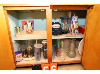 LOT 56 - CONTENTS OF 2 KITCHEN CUPBOARDS