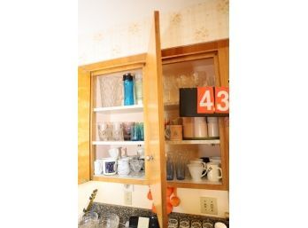 LOT 43 - TWO CUPBOARDS FULL OF ITEMS AS SHOWN