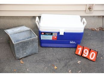 LOT 190 - TWO COOLERS ONE IS VINTAGE AND REALLY COOL!