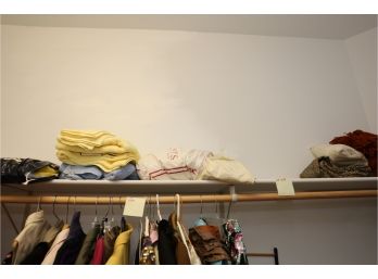 TOWELS AND THINGS TOP SHELF MASTER CLOSET
