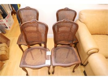 4 VERY IMPRESSIVE CANED VINTAGE CHAIRS