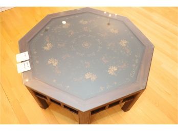 ASIAN OCTOGON TABLE WITH GLASS TOP STUNNING