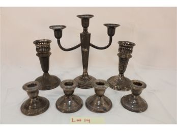 STERLING WEIGHTED CANDLESTICKS
