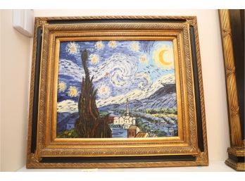 INSPIRED BY Starry Night OIL ON CANVAS IN FRAME