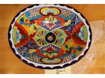 AMAZING COLORFUL MEXICAN HAND PAINTED SINK