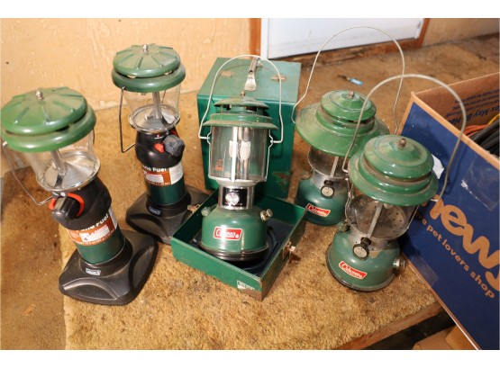 COLEMAN CAMPING LANTERN LOT - SOME VINTAGE - SOME CONDITION ISSUES