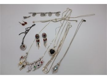 LOT OF STERLING AND OTHER VINTAGE JEWELRY!