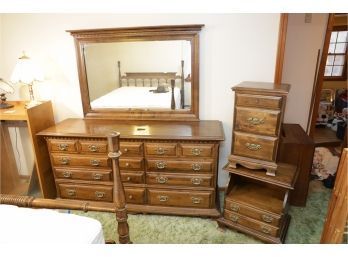 BEDROOM DRESSER AND TWO SIDE TABLE MATCHING SET (SECOND FLOOR)