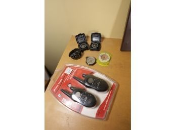 LOT OF COMPASSES AND WALKIE TALKIES