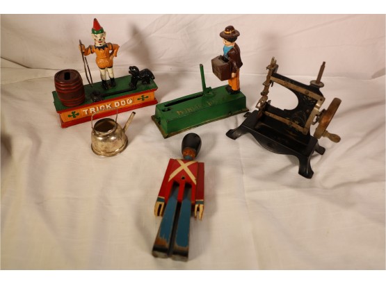CAST IRON TOY LOT - AND OTHER THINGS SHOWN