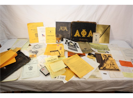 VERY IMPORTANT AND HISTORICALY RARE ALPHA PHI ALPHA 1960'S LOT! HUGE LOT MUST SEE!