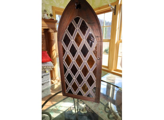 STAINED GLASS STYLE CABINET - REAL NICE