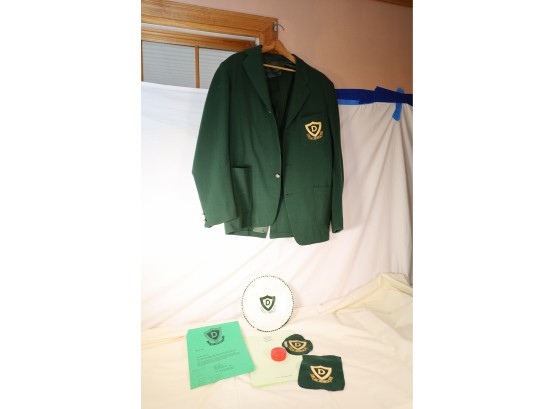 SPORT JACKET AND INSIGNIA COLLECTIBLES AS SHOWN
