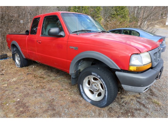 FORD RANGER 4X4 PICKUP TRUCK FOR PARTS.  (TRUCK TO BE TOWED, AS IS WHERE IS UNKNOWN CONDITION)
