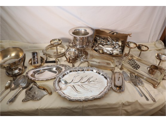 BIG LOT OF PLATED ITEMS - FLATWARE