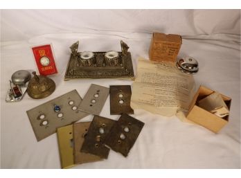 INKWELLS  - BELLS - SWITCHES AND OTHER COLLECTIBLES
