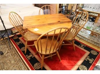 TABLE AND 4 CHAIRS - SOLID WOOD