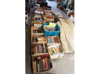 MANY BOXES OF BOOKS - GIANT LOT - SOME MAY HAVE WATER DAMAGE