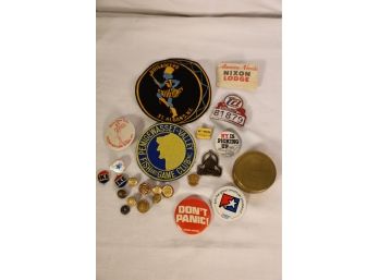 EARLY PATCHES AND BUTTON LOT