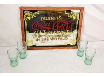 COCA-COLA LOT - MIRROR AND GLASSES