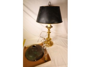 LAMP - SHADE - OLD BIG LIGHT BULB LOT