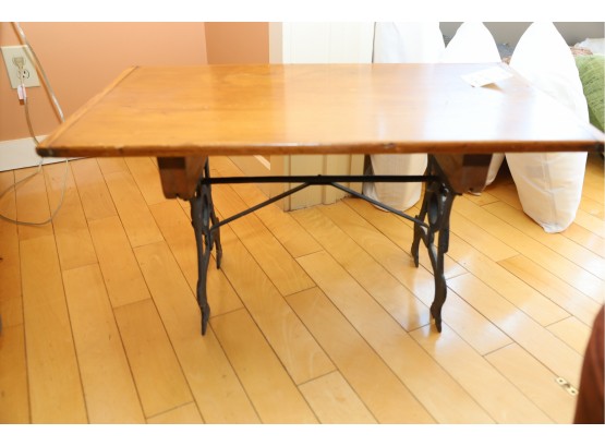 VERY COOL LOW TABLE WITH IRON BOTTOM