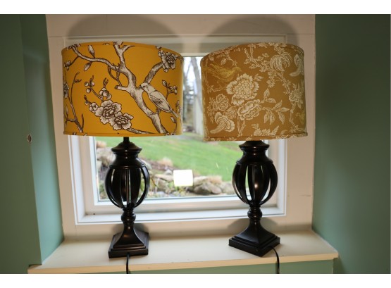 2 LAMPS, HIGH QUILTY HIGH VALUE LAMP SHADES
