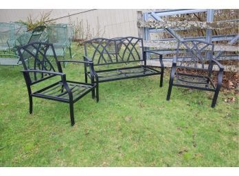3 OUTDOOR CHAIRS - METAL