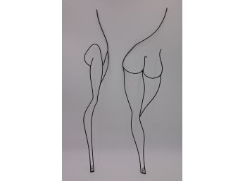 PAIR OF VERY UNIQUE WIRE NUDES BY ARTIST PATRICK VILLIERS FARROW - POSSIBLY ONLY EVERY MADE - READ BELOW