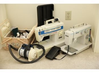 2 SEWING MACHINE AND OTHER RELATED LOT