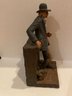 Available To Ship Michael Garman Sculpture Western Cowboy Leaning Wall Original Signed 1985.