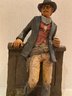 Available To Ship Michael Garman Sculpture Western Cowboy Leaning Wall Original Signed 1985.