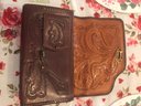 Stunning Reversible Western Leather Clutch