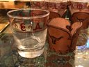 Western Highball , Leather Wrapped Glasses